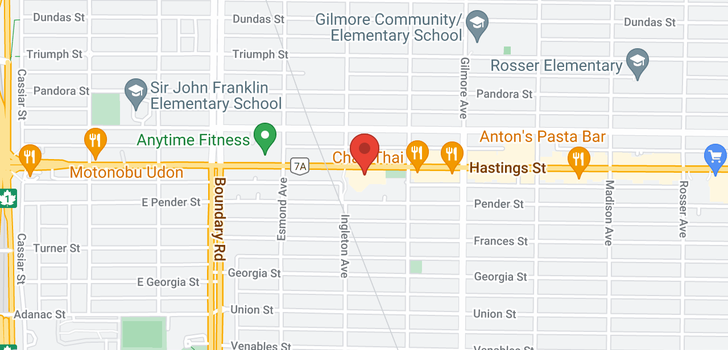 map of 808 3920 HASTINGS STREET